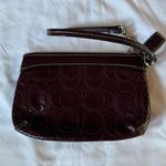 Coach  Leather Wristlet Purple Logos Photo 4