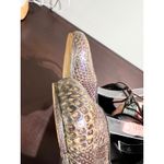 Koko Italian Tango Shoe Snake & Metallic Lace Up Heels Shoes Size 39 Brown Photo 14