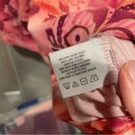 Caribbean Joe Cute Y2K pink lotus fairy stretchy top tropical gold short sleeve Photo 6