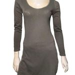 Majestic  Paris Women’s Size 1 S Dark Gray Cotton Cashmere Scoop Neck Tunic Dress Photo 0