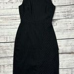 White House | Black Market NWT WHBM pinstripe sleeveless sheath dress size 4 asymmetrical hem Photo 0