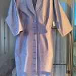 Liz Claiborne NWT Deadstock Blue power suit Button Up dress 10 Photo 0