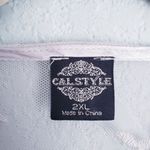 Anthropologie Cal Style Gray Crochet Mesh Embroidered Kimono Photo 4