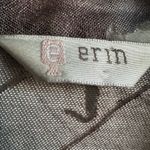 Erin semi sheer mesh short sleeve shirt floral overlay size XL Black Photo 1