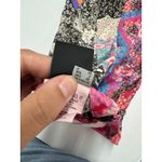 Pinko Skirt Womens 2 Pink Bibidi Gonna Pink Printed Crepe Patchwork Floral Photo 9
