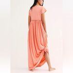 Free People NWT  Sz S CARISSA TEE DRESS MAXI TEE SHIRT DRESS IN 🍑 PEACH Photo 7