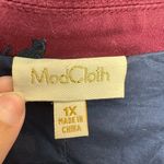 Modcloth Gold Label Cotton Legendary Lifestyle Blazer Maroon Cat Plus Size 1X Photo 10