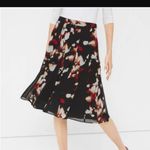 White House | Black Market WHBM Printed Floral Full Skirt sz 4 Photo 1