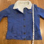 Sherpa Lined Denim Jacket Size S Blue Photo 8