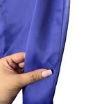 Danielle Guizio Satin Mini Skirt In Lilac Prime Side Slit Women’s Size L Flawed Photo 9