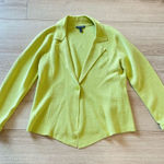 Eileen Fisher  Green Silk Organic Cotton Interlock Knit Jacket Blazer Size S Photo 0
