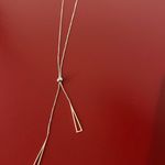 Silver lariat Necklace Photo 3