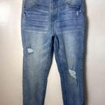 NOBO No Boundaries Jeans Juniors 13 Blue Skinny High Rise Distress Yoke Cropped Size undefined Photo 0