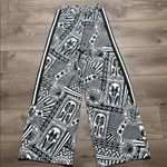 Farm Rio  Adidas Tiro Wide Leg Track Pants Tropical Print Black White Size XS Photo 0