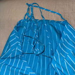 A New Day Blue and White Striped Backless Mini Dress Photo 2