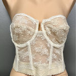 Vintage Backless Young Smoothie Bustie Size 38C Strapless Lace Adler 480 USA Photo 0