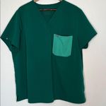 FIGS Catarina Scrub Top Teal Colorblock 4XL 1SW10003 Medical Uniform PO4173 Photo 0