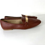 New York & Company Harleigh Square Toe Loafers Classic Minimalist Casual 8.5 Brown Photo 5