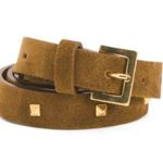 NWT MATRINA MORI MADE IN ITALY SUEDE GENUINE LEATHER STUD ALL OVER BELT Photo 0