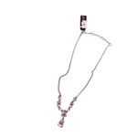 Givenchy  Silver-Tone Multi Crystal Pendant Adjustable Y-Neck Necklace Women Photo 3
