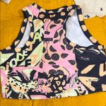 Adidas  Farm Rio Navy Polka Dot Pink Cheetah Crop Top Tank Fitness Sustainable M Photo 1