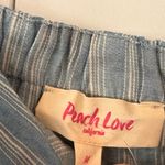 Peach Love California  Blue And White Stripe Chambray Romper Size Medium‎ Photo 8