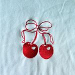 Orange Kiss Graphic embroidered cherry tee 🍒🎀 Photo 1