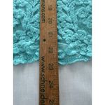 Blue Sheer Embroidered Lace Top Womens Medium Floral Boho Festival Layer Beach Photo 5