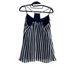 New York And Company  Navy and White Striped Tank Top Size S Photo 2