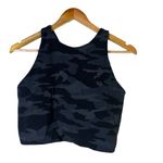 Athleta  Conscious Camo Crop Tank Womens L Black Gray Athleisure Pilates Gym Photo 1
