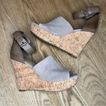 Marc Fisher  Hadeya Cork Wedge Suede Platform Sandal Tan Women’s Size 8.5 Photo 6