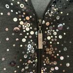 ST JOHN Womens Gray Cardigan Jacket Sequin Embellishments SZ S Petite Party Chic Photo 4