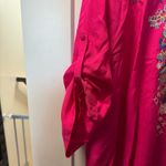 Luna Moon Bright‎ Pink Magenta Embroidered Popover Tunic Top Boho Lightweight XL Photo 3