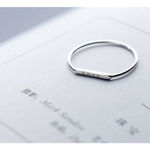 Boutique NEW Women's Dainty White Gold-Plated S925 LOVE‎ Bar Band Ring Size 5 Photo 9