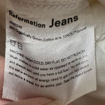 Reformation  White Straight Leg High Waisted Jeans Size 23 Button Fly Cotton READ Photo 5