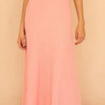 VRG GRL WOMENS RIBBED KNIT MAXI DRESS CUTOUT PINK ORANGE LARGE Photo 0