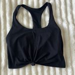 JoyLab  Black Knotted Crop Top Photo 0