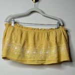 American Eagle Yellow Embroidered Crop Top Two Piece Matching Set Women's XL Photo 0