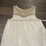 Maeve Anthropologie Graced White Beaded Jeweled Embellished Swing Dress Sz Photo 7