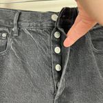 PacSun NEW Dad Jean Shorts Womens 28 Black High Rise Cut Off Button Fly Denim Photo 4