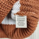 Moon & Madison Cropped Knit Pullover Sweater Beige Brown Oversize Preppy Medium Photo 3