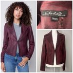Charlie B Faux Leather Jacket Purple Size XS Photo 1