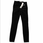 Tory Burch  Black Corduroy Skinny High Waist Pants Photo 6