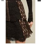 Anthropologie  Soho Mini Skirt by Harlyn, pleated tiered in black  size medium Photo 3