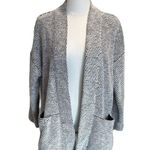 Marine layer  - Birdseye Cardigan in Black/White Contrast Gray Sweater Sz M Photo 2