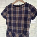 Brooks Brothers Dress Size 4 Plaid Wool Drop Waist Dress Short Sleeve Preppy Photo 2