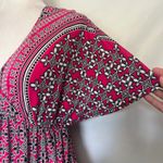 London Times Y2K Babydoll Dress Sz 6 Festival Indie Boho Geometric Retro Bold Photo 4