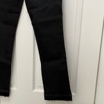 Tribal Dull Sheen Black Denim Skinny Cut Jeans w/ Raw Hem Photo 12