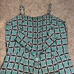 Farm Rio  Honolulu Jumpsuit Wide Leg Floral Border Sleeveless Green XS Photo 6