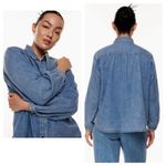 Wilfred Free  Button Long Sleeve Denim Shirt Photo 1